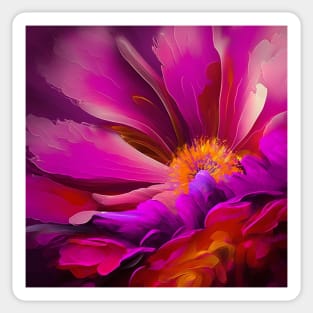 Magenta Flower Petals Sticker